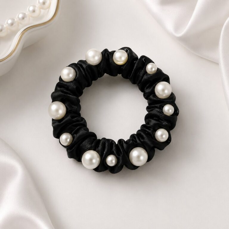 Hair tie Pearl ponytail hair tie (scrunchie style)
