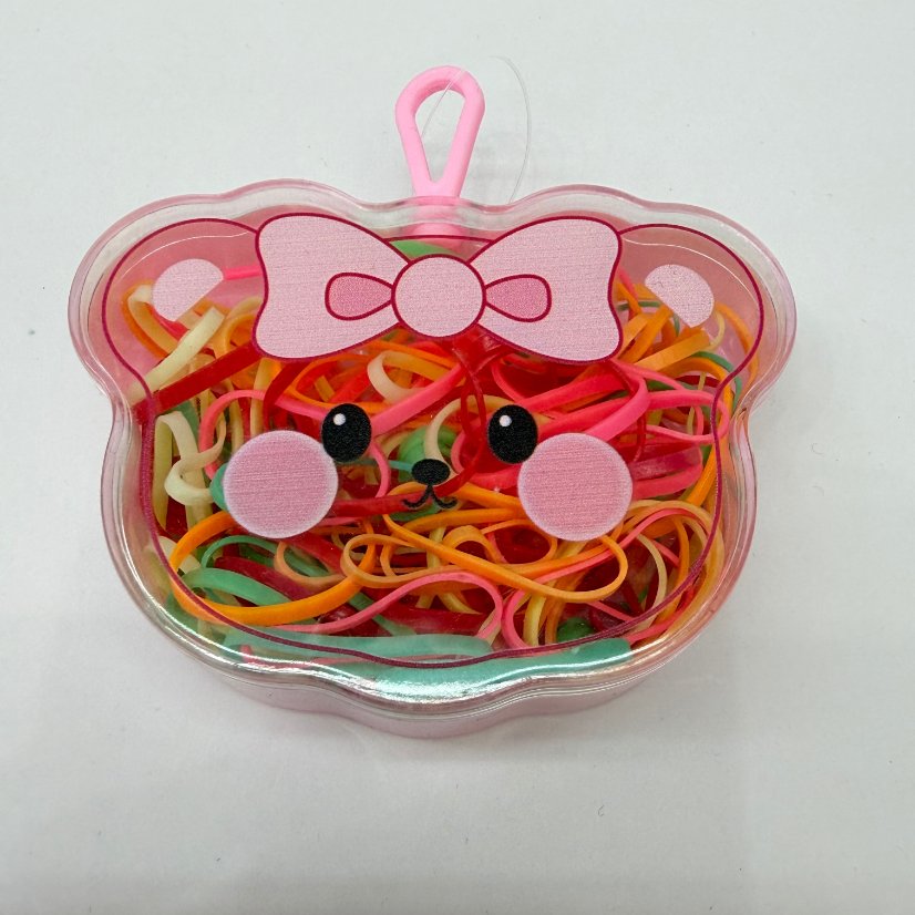 Hair Tie Bow Bear Head Box Set