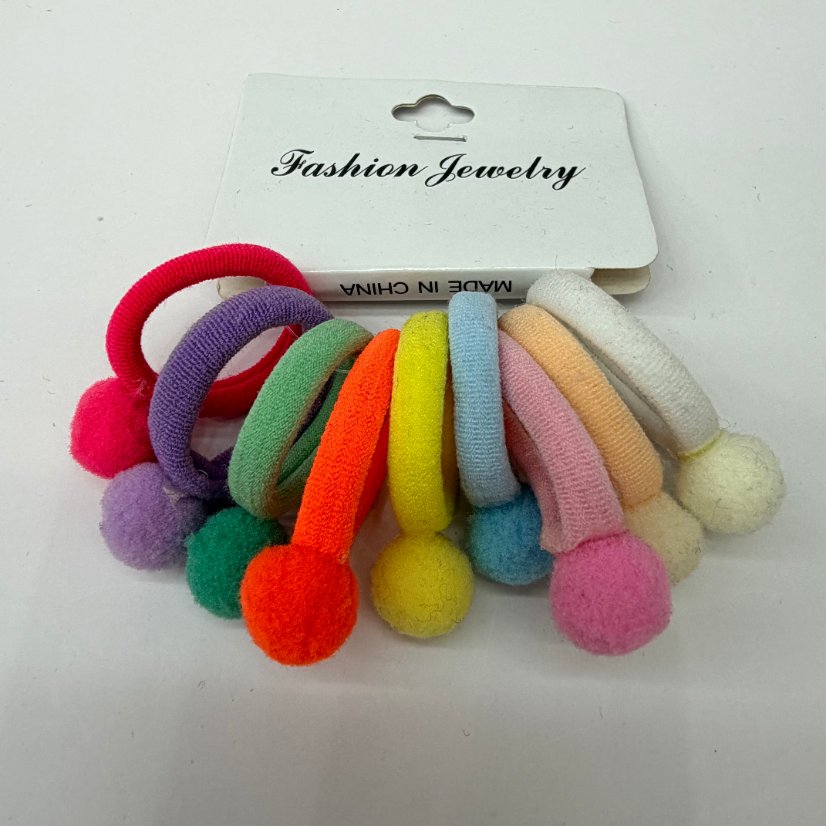 Hair Tie Small Towel Ring with Pompom